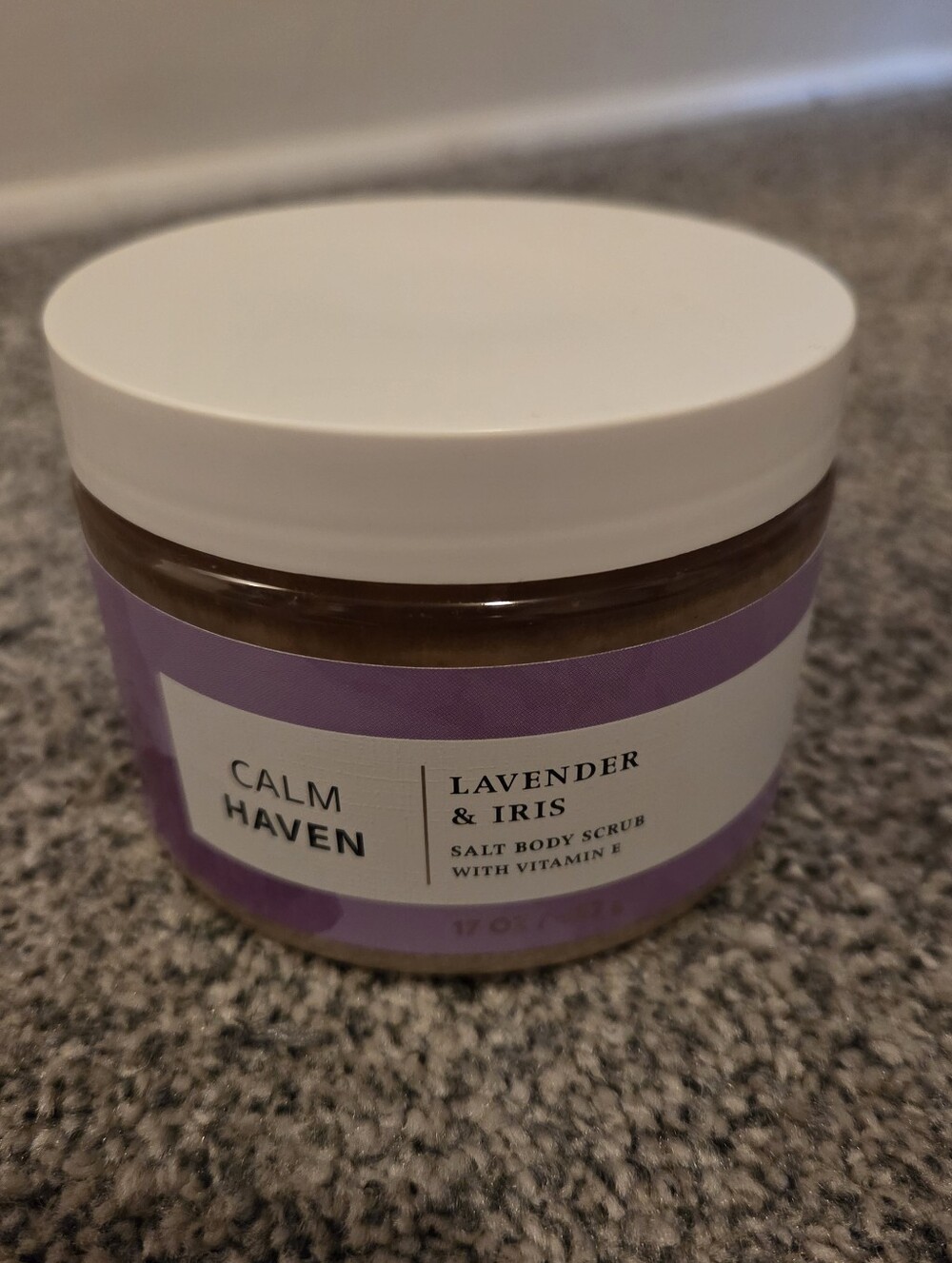 New! Lavender & Iris Salt Body Scrub Bath & Body Works Calm Haven
